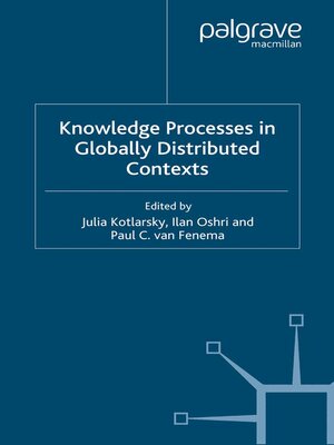 cover image of Knowledge Processes in Globally Distributed Contexts